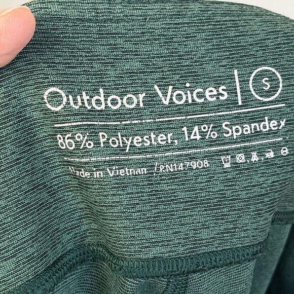 Outdoor Voices OV Warmup 7/8 Leggings (Heather Hunter Green) - Small - Picture 8 of 10